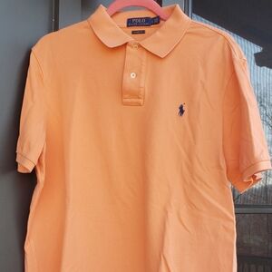Polo by Ralph Lauren Men's Polo Shirt in Orange Size Large